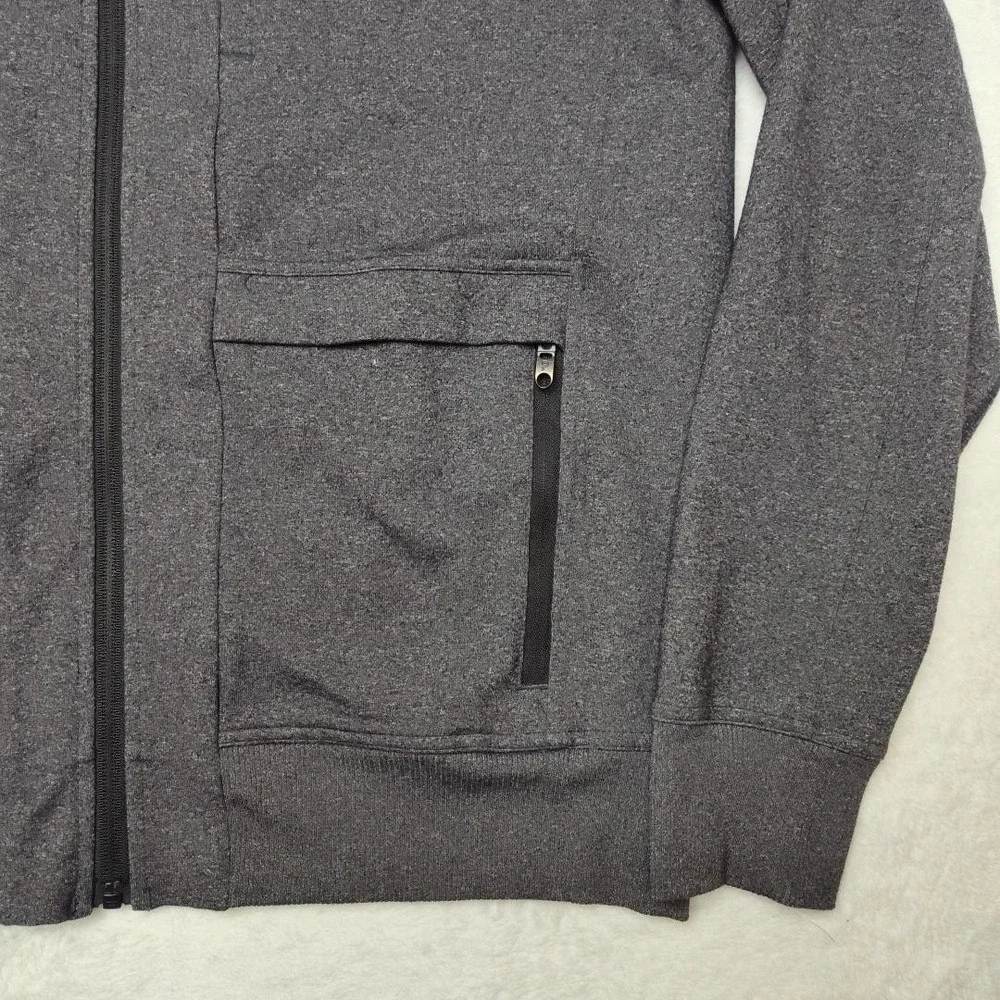 Public Rec Jacket Mens Medium Gray Full Zip Track Bomber Stretch Pockets Golf